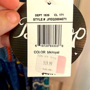 Black and Royal Blue Garment